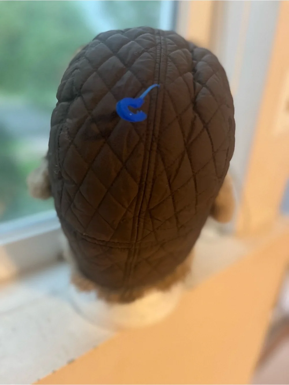 Aqua Brown rabbit Fur Trapper Hat with Earflaps
